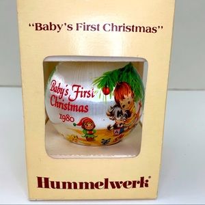 1980 HUMMELWERK Baby’s Christmas Satin Ornament